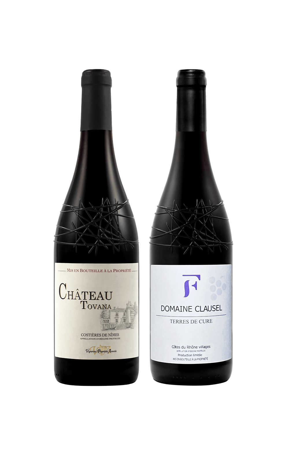 Janeiro/25 - Château Tovana Costières De Nimes 2023 e Domaine Clausel Côtes Du Rhône Villages 2022